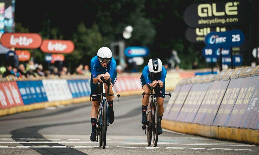 Italië verovert tweede Europese titel in de Elite Team Time Trial Mixed Relay